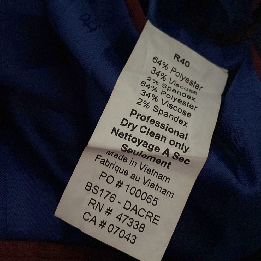 NWOT Ben Sherman Dacre Navy Blue Check Jacket R40 - Picture 2 of 2